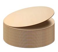 MANCHAP Lot de 20 disques en bois 30 cm - Disques en bois brut - Ronds de 3 mm d’épaisseur - Tranche de bois 30 cm pour loisirs créatifs, pyrogravure, peinture, bricolage