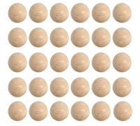 MANCHAP Lot de 30 boules rondes en bois naturel de 5,1 cm, boules en bois brut sans trou pour travaux manuels, projets de bricolage et décoration