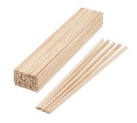 MANCHAP Lot de 60 tiges carrées en bois brut, bâtons carrés en bois pour travaux manuels, projets de bricolage, décoration - 6 x 6 x 300 mm