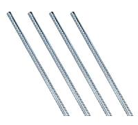 MANCHAP Lot de 8 piquets d'armature droits en acier de 38 cm pour clôture, jardin, cour