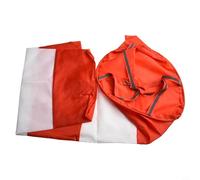 Manche à air Airport rouge et blanc 60 cm en polyester réfléchissant (100 | 60 cm de longueur, polyester indéchirable, rayures rouges et blanches, bandes réfléchissantes, clips métalliques inclus
