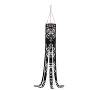 Manche à air d'Halloween, 101,6 cm, polyester, léger, drapeau à suspendre pour l'extérieur, décorations de Noël, vacances avec imprimé loup-garou léger HD