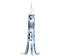 Manche à air d'Halloween pour décoration de jardin - 100 % polyester - 101,6 cm avec lumières - Légère et aérée avec de jolis pingouins pour prendre des photos de bébé