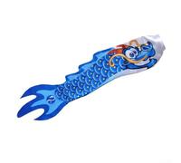 Manche à air en forme de dragon de 70 cm pour l'extérieur, design remarquable pour jardins, terrasses et salles de classe (bleu)