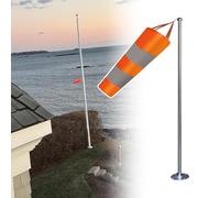 Manche a Air Manches à Air Extérieur et Robuste, Indicateurs de Direction du Vent avec Bande Réfléchissante, Manches à Air Suspendues pour Aviation, Marine(Orange,L 1m/3.3ft)