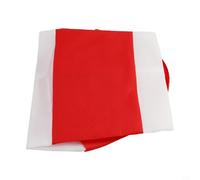 Manche à air Oxford décoratif blanc et rouge de 60 cm avec bandes réfléchissantes pour mesure du vent dans le jardin, dans la direction de la cour, extérieur Rip-Stop (60 cm)