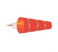 Manche à air pour l'extérieur en polyester RipStop avec bandes réfléchissantes et cordon de serrage pour une détection précise du vent (80 cm)