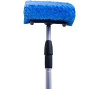 Manche à eau télescopique avec brosse professionnelle à cinq côtés - Nettoyeur de fenêtres et de panneaux solaires, 2m/2,2m/4m, compatible chaleur et Gardena, aluminium léger Manche à eau télescopique