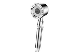 Manche à main avec 5 modes de pulvérisation Filtre d'arrêt de filtre Pression réglable de sauvegarde de l'eau Compatible avec la salle de bain compatible avec un tuyau standard(Silver shower)