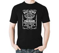 Manche Courte Best Father All Time T Shirt Confortable Haut Hommes Manches Courtes pour Gym Entraînement Randonneur 2XL