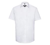 Manche Courte Chevrons Chemise Russell Entretien Facile 963M pour Hommes Bleu Ou