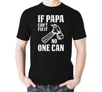 Manche Courte If Papa Can't Fix It No One Can Short-Sleeve Respirant T-Shirt Confortable T Shirt pour Fitness Gym Randonneur 3XL