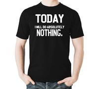 Manche Courte Today I Will Do Absolutely Nothing T Shirt Men Haut Col Rond Short-Sleeve pour Entraînement Gym Fitness 4XL