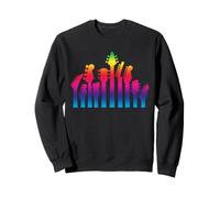 Manche de Guitare Arc-en-Ciel pour Artistes et Fans de Musique Sweatshirt