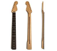Manche de guitare en érable de qualité supérieure pour guitare Fender Stratocaster, droitier, érable canadien avec touche en palissandre, barre de réglage réglable, 22 frettes Jumbo moyennes, sillet