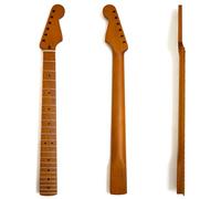 Manche de guitare en érable torréfié de qualité supérieure pour Fender ST Style Canadian Maple Stripe Manche - Manche à 22 frettes en forme de C avec écrou en os, frettes Jumbo moyennes, rayon de 35,6