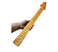 Manche de guitare jaune for gaucher 22 frettes 25,5 "touche érable brillant
