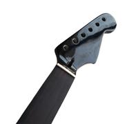 Manche de guitare sans frettes, 22, 25.5 pouces, touche en palissandre, noir brillant