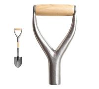 Manche de pelle de rechange - Support en métal robuste, poignée ergonomique en D pour outils de jardin | Adaptateur de manche en acier inoxydable pour fourchette, pelle, creuser, hacher, creuser