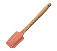 Manche en bois rond spatule en silicone ménage mélange grattoir cuisine cuisson gâteau grattoir (PK2, 28x5x2)