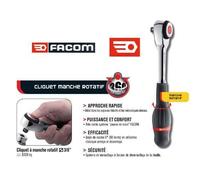 Manche - FACOM - J.360CLIQUET - Cliquet rotatif - Approche rapide - Espaces réduits