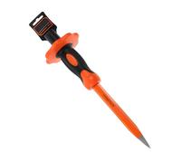 Manche Plastique Ciseau à Maçonnerie, Orange Acier Chrome-vanadium | Point Précis Trempé Haute Fréquence, pour Pierre et Béton, Finition Brillante Résistante à Rouille
