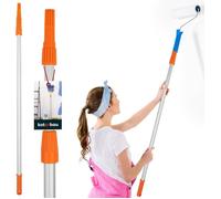 KOTARBAU® Tige Télescopique en métal Aluminium pour Rouleaux de Peinture 100-200 cm | Perche Peinture | Perche Rouleau Peinture | Perche Telescopique Peinture | Manche Telescopique Peinture