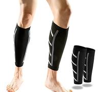Manches à Compression de Mollet Chaussettes Contention pour Jambes Bas de contention des mollets Respirant Antidérapant Support de Mollets pour la course le sport l'avion la randonnée le marathon