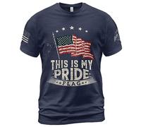 Manches Courtes Drapeau Américain, Mon Drapeau De Fierté, Patriotique, Américain. C'est La Fierté. Sportswear Crew Neck T-Shirt Doux T-Shirts De Sport pour Outdoo Running Workout 3XL