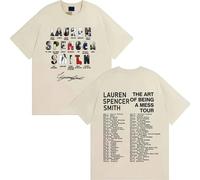 Manches Courtes en Pur Coton T-Shirt Chanteur Lauren Spencer Smith Impression Recto Verso Manches Courtes De Sport Hommes Et Femmes Cosplay XS-3XL-Khaki||s