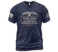 Manches Courtes Génération X Élevée À l'eau du Robinet Et À La Négligence, Génération X, Génération Sportswear Crew Neck Tee Shirt Classics T-Shirts De Sport pour Workout Running Outdoo XXL