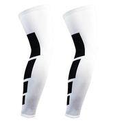 Manches de Compression de Jambes Manchons de jambe Compression antidérapants sur toute la longueur, 1 paire, protecteur soutien for le cyclisme, course, basket-ball, Golf