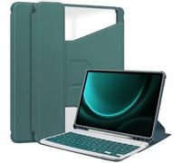 Manches de sac de la boîte de PC de table Étui pour tablette intelligente compatible avec Samsung Galaxy Tab S9 FE Plus/+ SM-X610/SM-X616 de 12,4 pouces avec étui pour clavier et support de visu