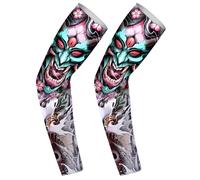 Manches de tatouage temporaire,Manches de protection solaire dissipation thermique | Les manchons de bras de protection solaire incluent Koi, Dragon, Tigre, bête mythique, manchons de couverture de br