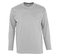 Manches Longues Coton Gris Vert Rouge Bleu T-Shirt S-XXXL +4XL+5XL