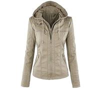 Manches Longues Dames Veste en Cuir PU Veste en Cuir Veste Courte pour Femmes Veste Femme Combinaison Moto