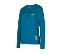 Manches longues LA SPORTIVA Climbing on the Moon (Turchese/Giallo) femme XL