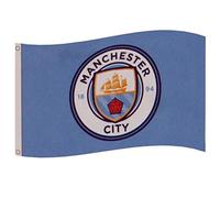 Manchester City Drapeau du club Manchester City FC (CC) - Bleu - 152,4 x 91,44 cm