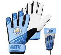 Manchester City F.C. Gants Gardien de But Enfant, Gants de Foot avec Protection Taille 5 ou 7 avec Paume en Latex Antidérapante (Taille 7)