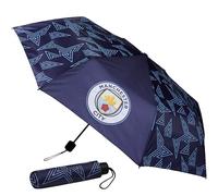 Manchester City F.C. Parapluie Pliable Compact Parapluie Solide Résistant au Vent Accessoire Homme Garçon Ado Cadeau Foot