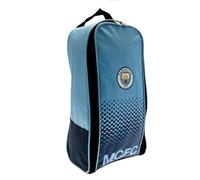 Manchester City F.c. Sac à bottes en nylon avec ouverture zippée et double fermeture Éclair - Environ 35 x 18 cm