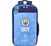 Manchester City F.C. Sac à Dos Homme Ado Officiel Sac de Sport Gym École Travail ou Voyage Accessoire Football Cadeau Foot Supporter (Bleu)