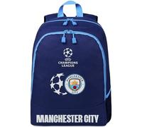 Manchester City F.C. Sac à Dos Homme Ado Officiel Sac de Sport Gym École Travail ou Voyage Accessoire Football Cadeau Foot Supporter (Bleu Marine)