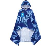 Manchester City F.C. Serviette de Bain avec Capot pour Enfant et Ado, Coton Douce et Absorbant Poncho, Serviette de Plage Piscine et Natation, Voyage Accessoires Idee Cadeau (Marine Man City)