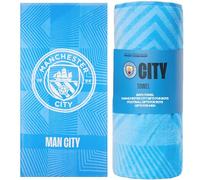 MANCHESTER CITY F.C. Serviette de Bain Homme Femme Enfant 100% Coton Séchage Rapide Serviette Plage Natation Gym Voyage Douche Drap de Bain 137x69cm (Bleu)