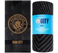 MANCHESTER CITY F.C. Serviette de Bain Homme Femme Enfant 100% Coton Séchage Rapide Serviette Plage Natation Gym Voyage Douche Drap de Bain 137x69cm (Noir)