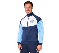 Manchester City F.C. Veste de Survêtement Homme, Veste Zippée Sport avec Poches Taille S-XXXL (Navy, XL)