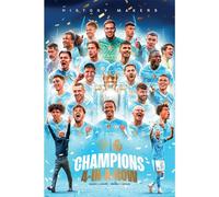 Manchester City FC - Affiche "Champions 2024", Maxi PM10440 (91,5 cm x 61 cm) (Bleu/Weiß)