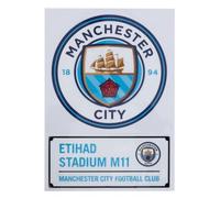 MANCHESTER CITY FC - Autocollant pour voiture (Taille unique) (Bleu/Blanc)