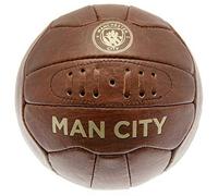 Manchester City FC - Ballon de foot RETRO (Taille 5) (Marron)